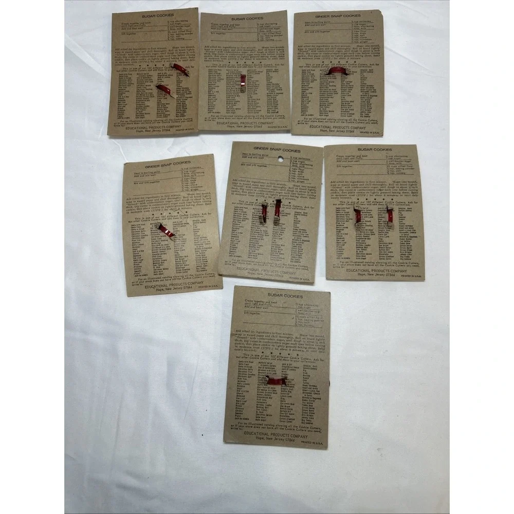Educational Products Company Vintage Animal Cookie Cutters Lot Of 7 Farm Rooster